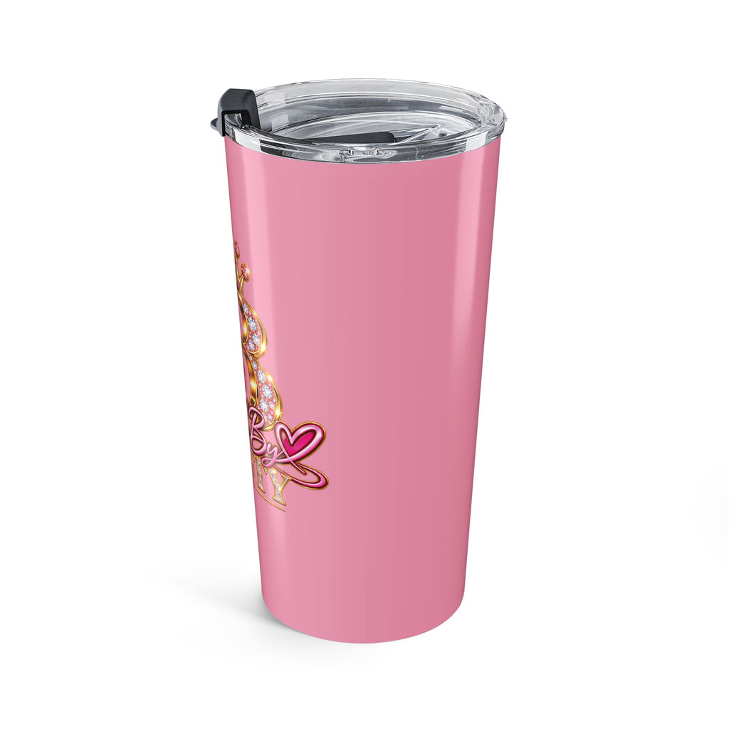 20oz Stamped By Beauty Tumbler — Solid Pink Crown