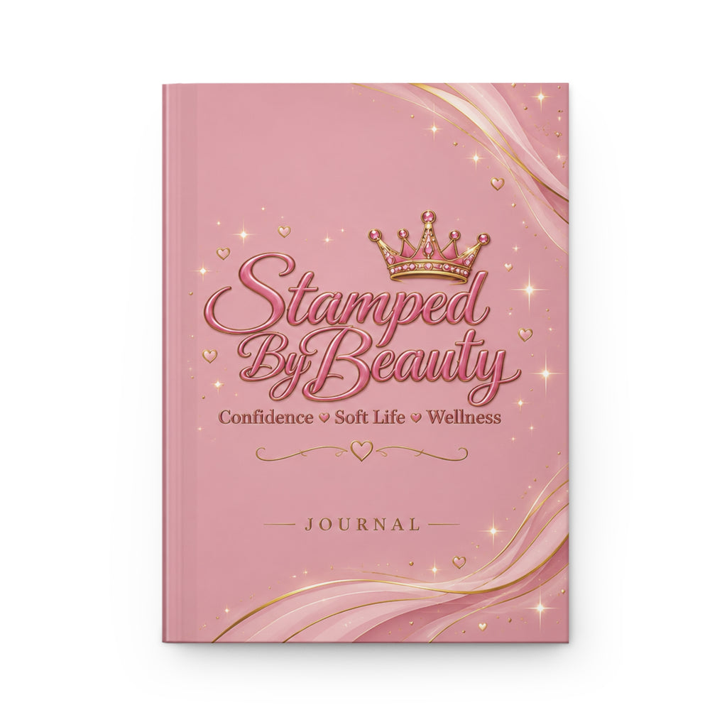 Stamped By Beauty Hardcover Journal — Blush Pink Crown