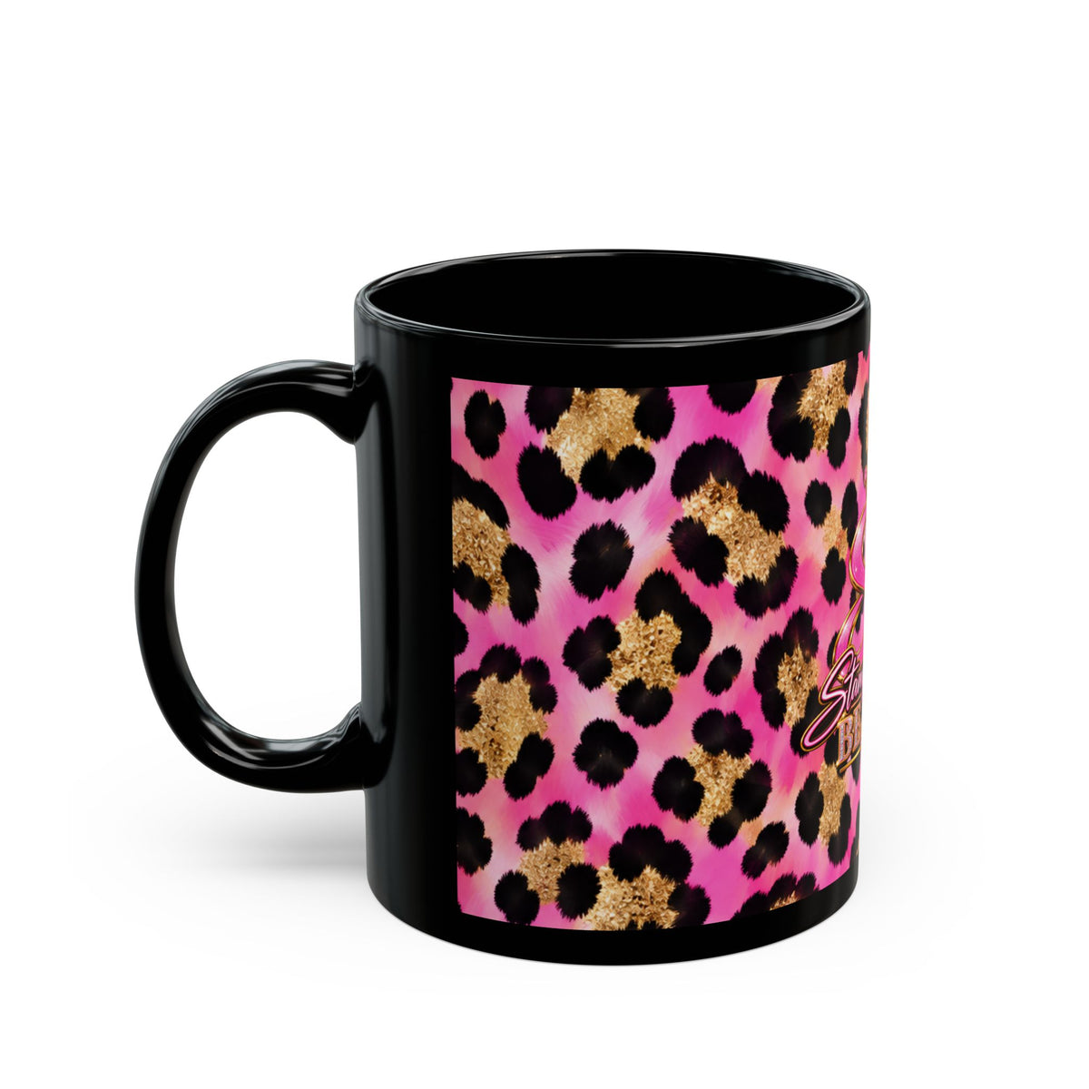 Stamped By Beauty Pink Leopard Mug — Crown Logo