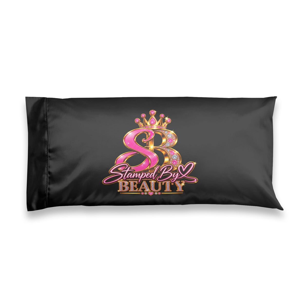 Stamped By Beauty Satin Pillowcase — Black Jeweled