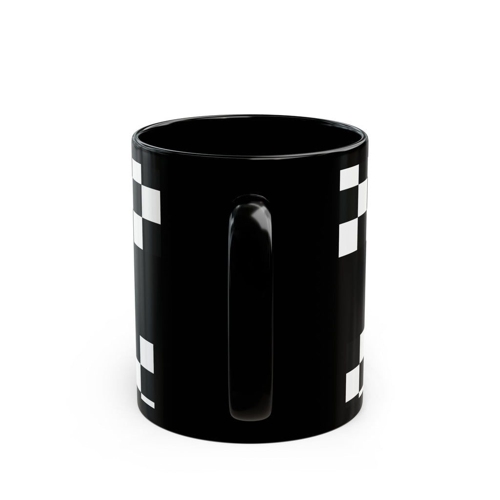Stamped By Beauty Black Checkerboard Mug (11oz, 15oz)