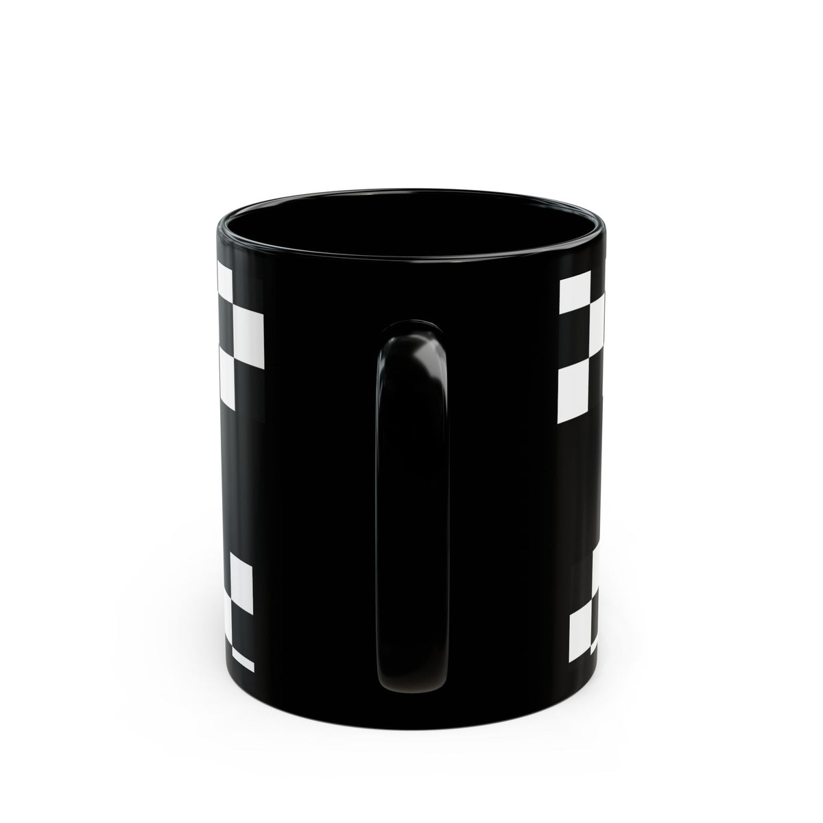 Stamped By Beauty Black Checkerboard Mug (11oz, 15oz)