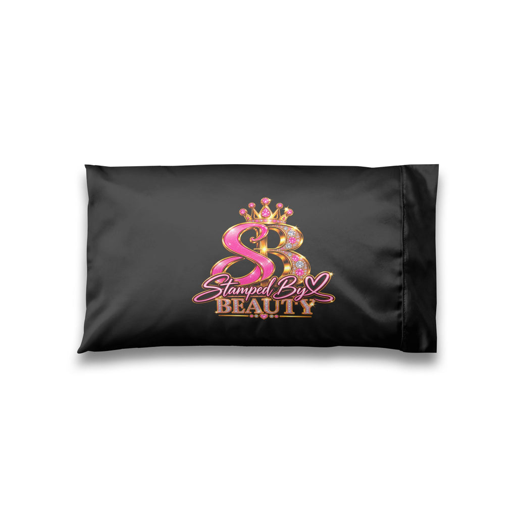 Stamped By Beauty Satin Pillowcase — Black Jeweled