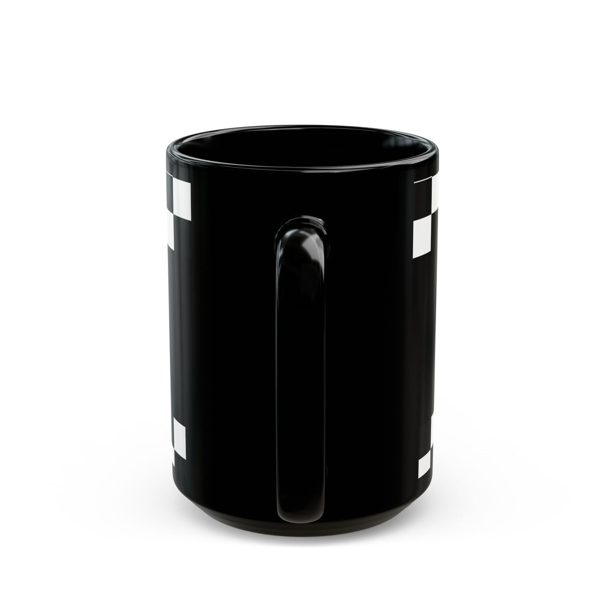 Stamped By Beauty Black Checkerboard Mug (11oz, 15oz)