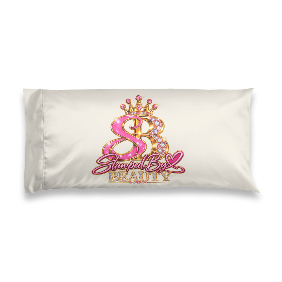 Stamped By Beauty Satin Pillowcase — Ivory Jeweled