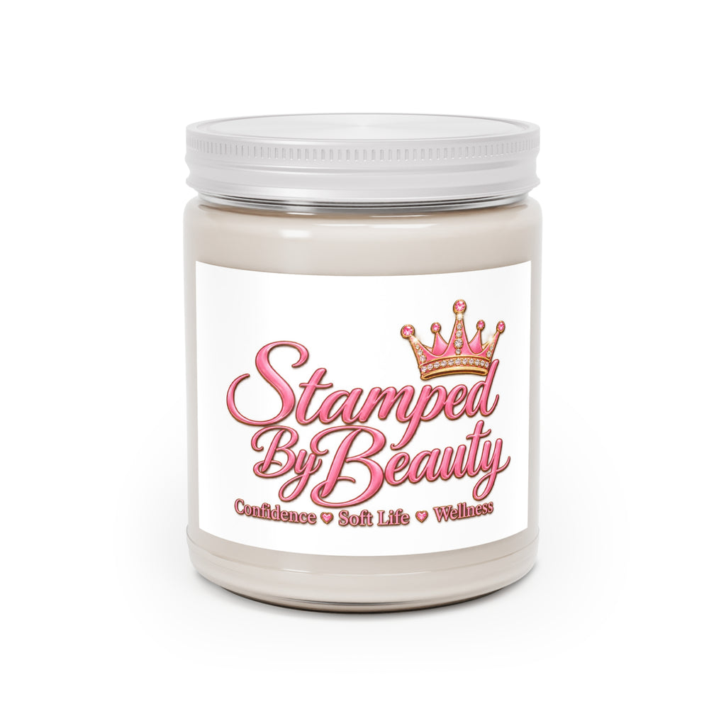 Stamped By Beauty Soy Candle — White Script Label