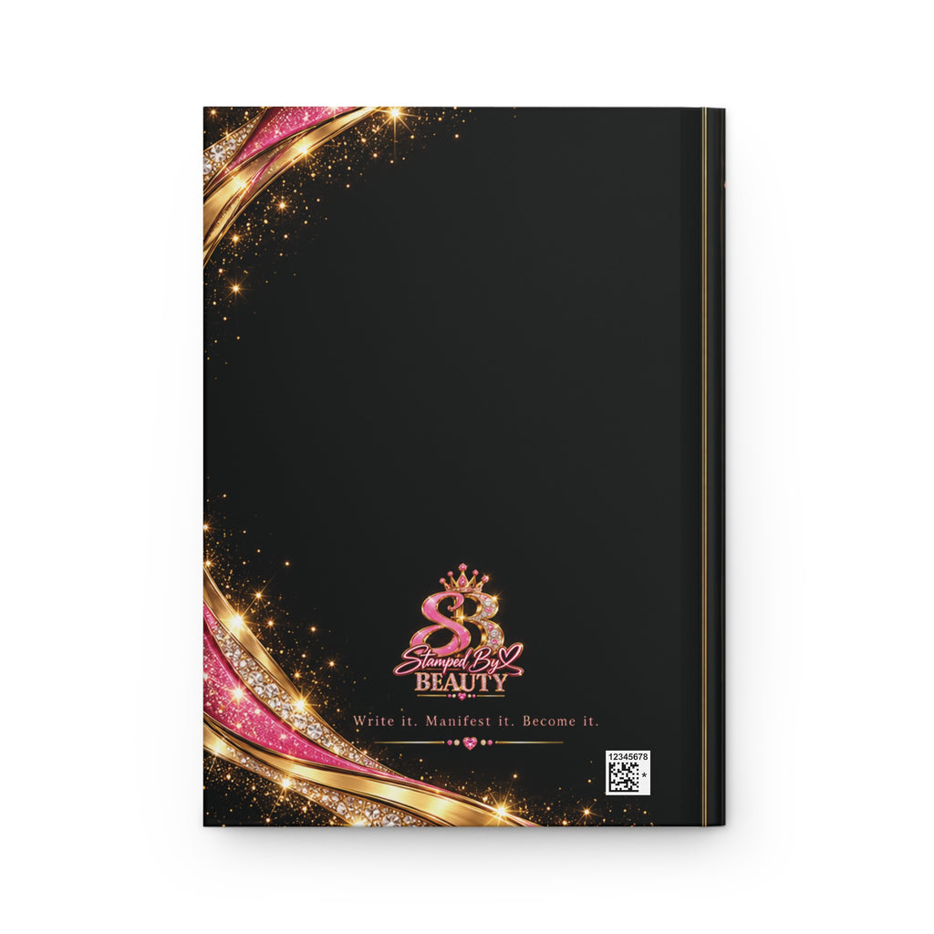 Stamped By Beauty Hardcover Journal — Black Jeweled Monogram