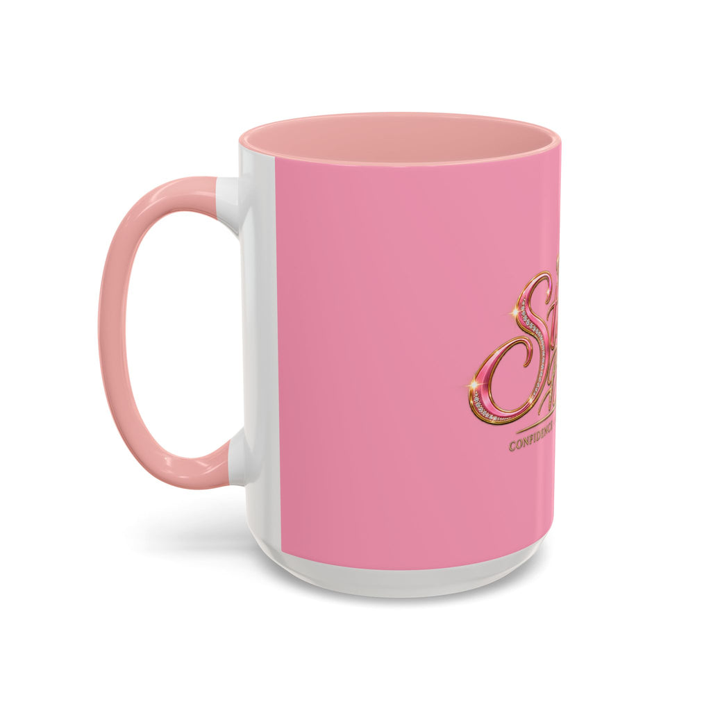 Stamped By Beauty Pink Accent Mug — Crown Script