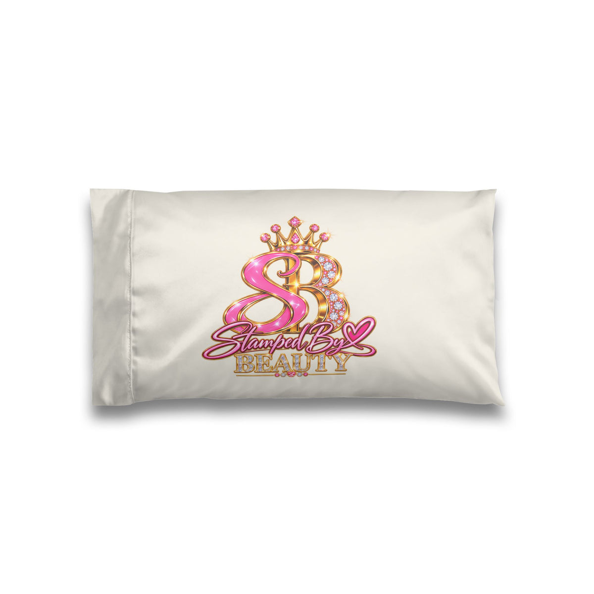 Stamped By Beauty Satin Pillowcase — Ivory Jeweled