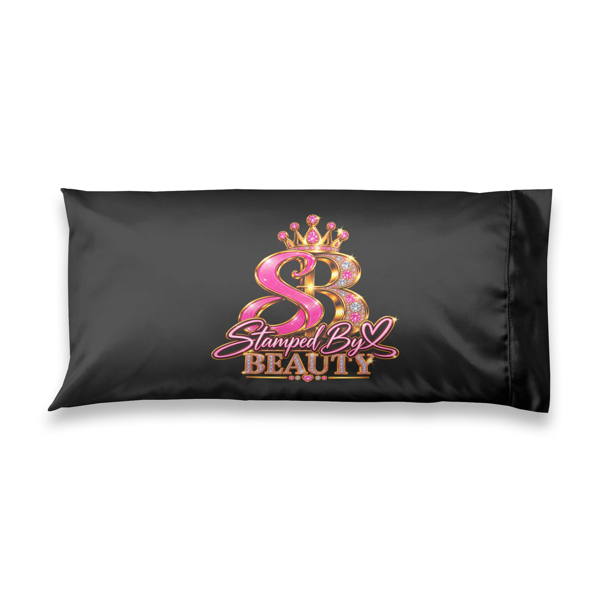Stamped By Beauty Satin Pillowcase — Black Jeweled