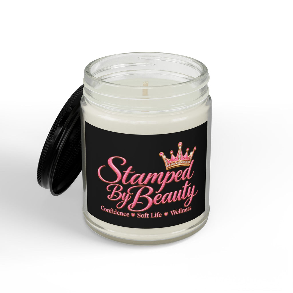 Stamped By Beauty Soy Candle — Black Script Label