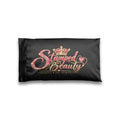 Stamped By Beauty Satin Pillowcase — Black Crown Script