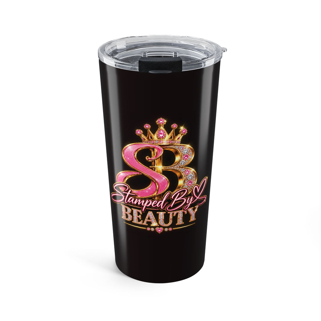 20oz Stamped By Beauty Tumbler — Solid Black Crown