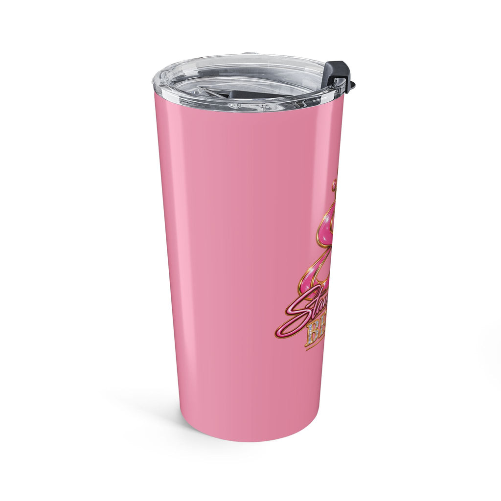 20oz Stamped By Beauty Tumbler — Solid Pink Crown