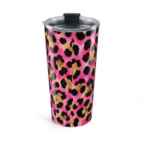 20oz Stamped By Beauty Tumbler — Pink Leopard Crown
