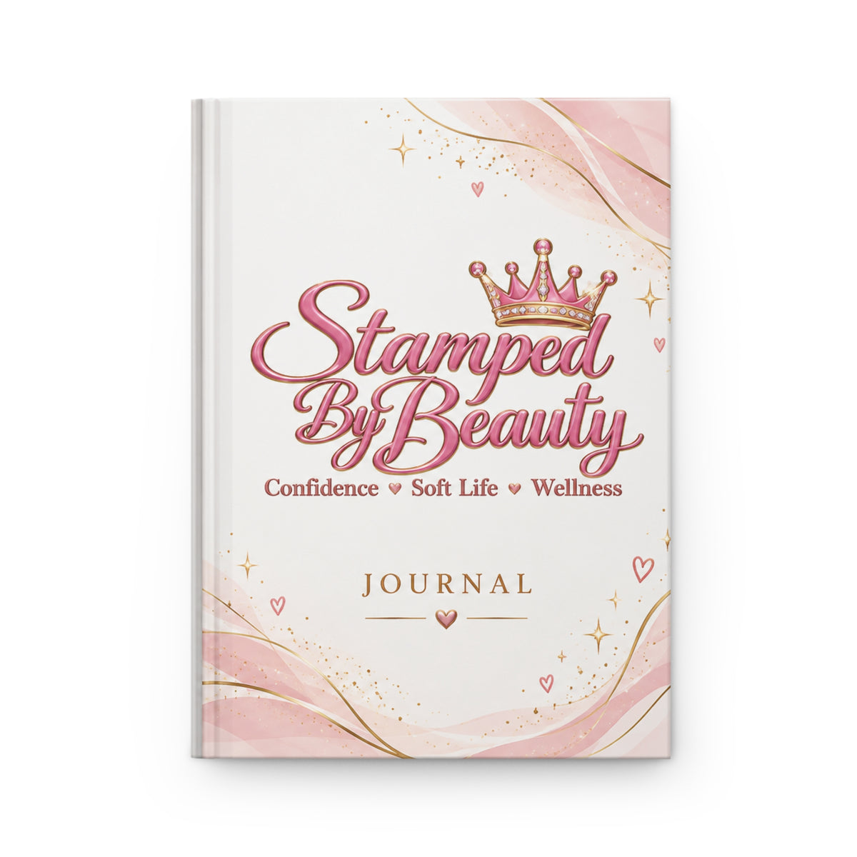 Stamped By Beauty Hardcover Journal — Ivory White Crown